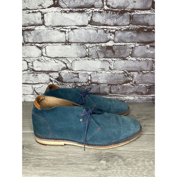 Ted Baker London Blue Suede Leather Lace Ankle Chukka Boots Men’s Sz 44EU/11M US - Picture 13 of 16